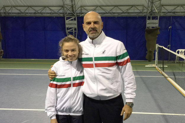 Sofia Aloja e il maestro Massimo Zaletto alla Coppa d'Inverno 2018